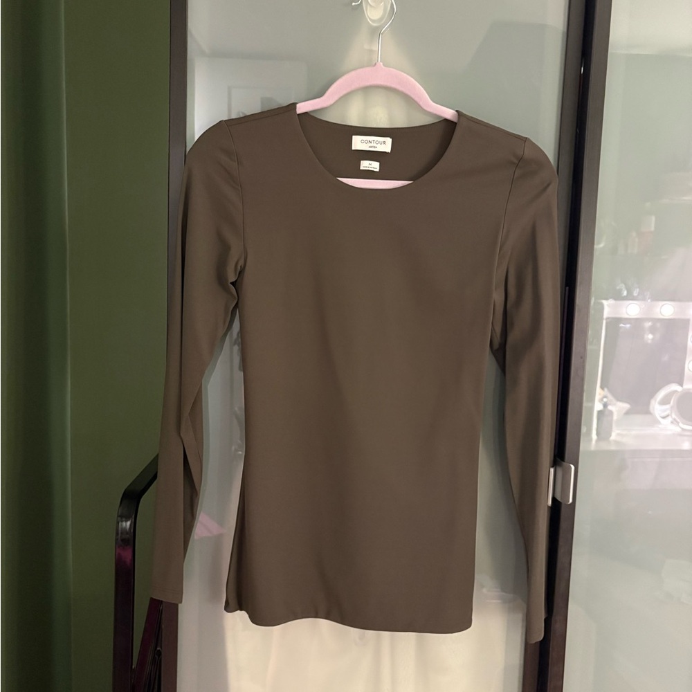 Aritzia Dark Green Long Sleeve Top